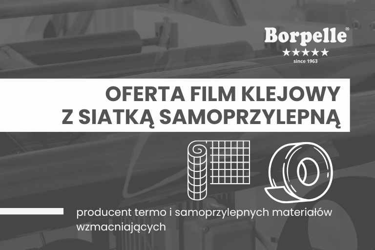 Oferta film klejowy z siatką samoprzylepną